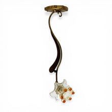 Load image into Gallery viewer, ALBA LAMP: Ceiling Pendant Lamp Antique Gold with Mrano Glass - G9 Bulb