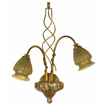Load image into Gallery viewer, ALBA LAMP: Wall Sconce Light: Murano W Iron Hand Painted Gold Leaf