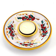 Load image into Gallery viewer, CHRISTMAS HOLLY: Deruta Tea Light Saucer