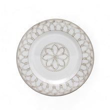 Load image into Gallery viewer, CATHEDRAL DESIGN: Set of three Plates: Dinner 11''+ Pasta 10''+ Salad 8'' - One of a kind - Hand Painted in Deruta-Italy!