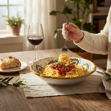 Load image into Gallery viewer, PERUGINO DERUTA: Outlet Special! The perfectly sized Cereal/Pasta Bowl Fluted Rim (8"Ø)