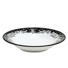Load image into Gallery viewer, DERUTA COLORI: Pasta/Soup Rim Plate - BLACK/GRAY - Artistica.com