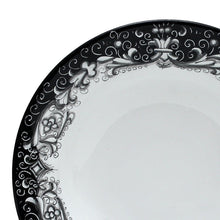 Load image into Gallery viewer, DERUTA COLORI: Pasta/Soup Rim Plate - BLACK/GRAY - Artistica.com