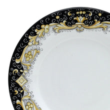 Load image into Gallery viewer, DERUTA COLORI: Salad Plate - BLACK/GOLD - Artistica.com
