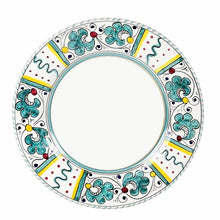 Load image into Gallery viewer, ORVIETO GREEN ROOSTER: Salad Plate (White Center) - Artistica.com