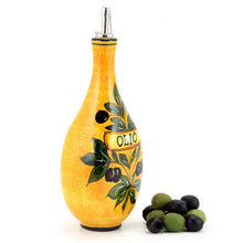 Load image into Gallery viewer, BUCCIATO OLIVO UVA: Olive Oil Flatten Bottle with OLIO script - Artistica.com