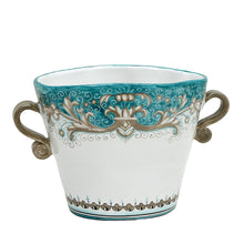 Load image into Gallery viewer, DERUTA COLORI: Ice Bucket Oval with handles - AQUA/TEAL - Artistica.com