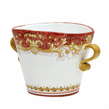 Load image into Gallery viewer, DERUTA COLORI: Ice Bucket Oval with handles - CORAL RED - Artistica.com