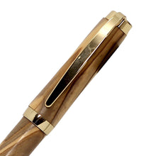 Load image into Gallery viewer, ART-PEN: Handcrafted Luxury Twist Pen - GRADUATE 24 Carats Gold Plated with Bethlehem Olivewood body - Artistica.com
