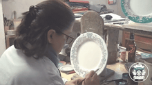 Load image into Gallery viewer, DERUTA COLORI: Dinner Plate - BLACK/GRAY - Artistica.com