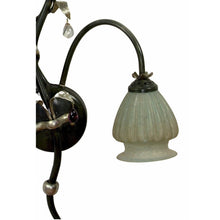 Load image into Gallery viewer, ALBA LAMP: Wall Sconce Light: Murano W Iron Hand Painted Gold Leaf
