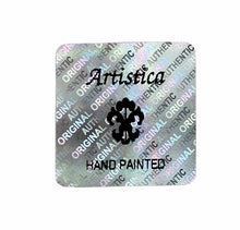 Load image into Gallery viewer, CATHEDRAL DESIGN: Set of three Plates: Dinner 11&#39;&#39;+ Pasta 10&#39;&#39;+ Salad 8&#39;&#39; - One of a kind - Hand Painted in Deruta-Italy!
