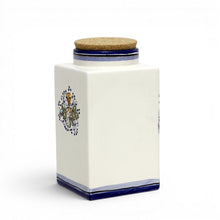 Load image into Gallery viewer, TOSCANA: Square Pasta Canister with Oranges and foliage design
