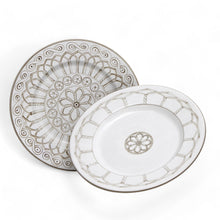 Load image into Gallery viewer, CATHEDRAL DESIGN: Pair of 11 Inches Dinner Plates - One of a kind - Hand Painted in Deruta-Italy!
