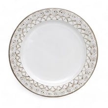 Load image into Gallery viewer, CATHEDRAL DESIGN: Set of 11 Inches Dinner Plate + 13 Inches Charger - One of a kind - Hand Painted in Deruta-Italy!
