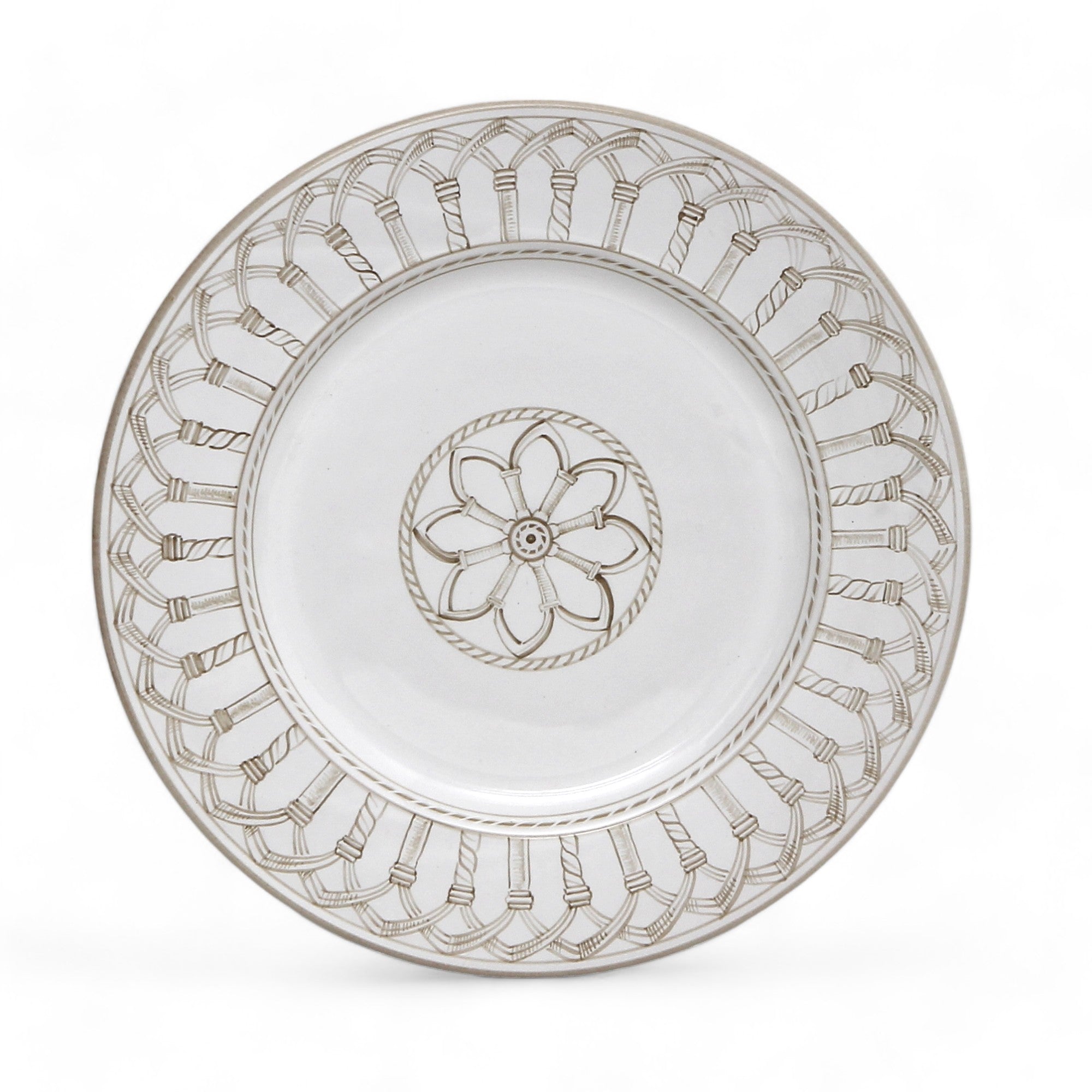 CATHEDRAL DESIGN: Set of three Plates: Dinner 11