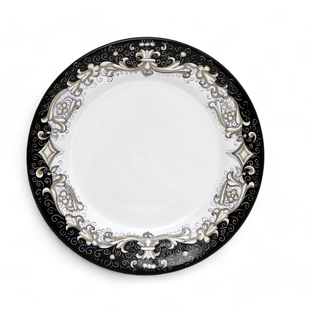 RICCO DERUTA DERO: Dinner Plate 11 Inches - One of a kind - Hand Painted in Deruta-Italy!