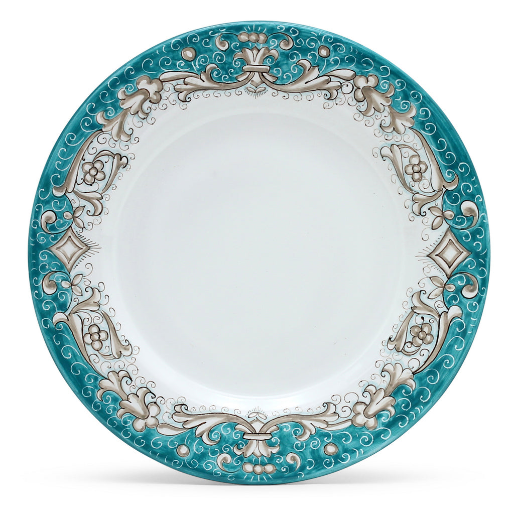 DERUTA COLORI: Dinner Plate - AQUA/TEAL - Artistica.com
