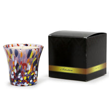Load image into Gallery viewer, ITALIAN GLASS: Murano Style Flared Candle (Purple Mix) - Artistica.com
