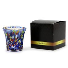 Load image into Gallery viewer, ITALIAN GLASS: Murano Style Flared Candle (Blue Mix) - Artistica.com
