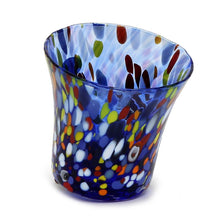 Load image into Gallery viewer, ITALIAN GLASS: Murano Style Flared Candle (Blue Mix) - Artistica.com
