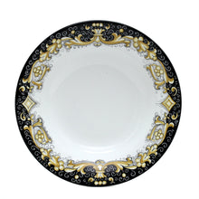 Load image into Gallery viewer, DERUTA COLORI: Pasta/Soup Rim Plate - BLACK/GOLD - Artistica.com
