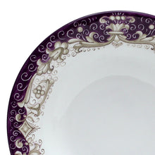 Load image into Gallery viewer, DERUTA COLORI: Pasta/Soup Rim Plate - PURPLE - Artistica.com
