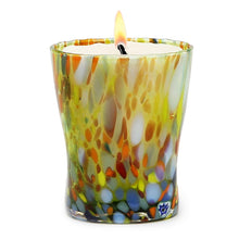 Load image into Gallery viewer, HOLIDAYS ITALIAN GLASS: Murano Style Crumpled Candle (Green Mix) - Artistica.com
