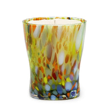 Load image into Gallery viewer, HOLIDAYS ITALIAN GLASS: Murano Style Crumpled Candle (Green Mix) - Artistica.com
