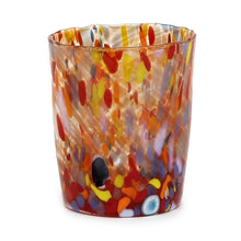 Load image into Gallery viewer, HOLIDAYS ITALIAN GLASS: Murano Style Crumpled Candle (Red Mix) - Artistica.com
