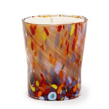 Load image into Gallery viewer, HOLIDAYS ITALIAN GLASS: Murano Style Crumpled Candle (Red Mix) - Artistica.com
