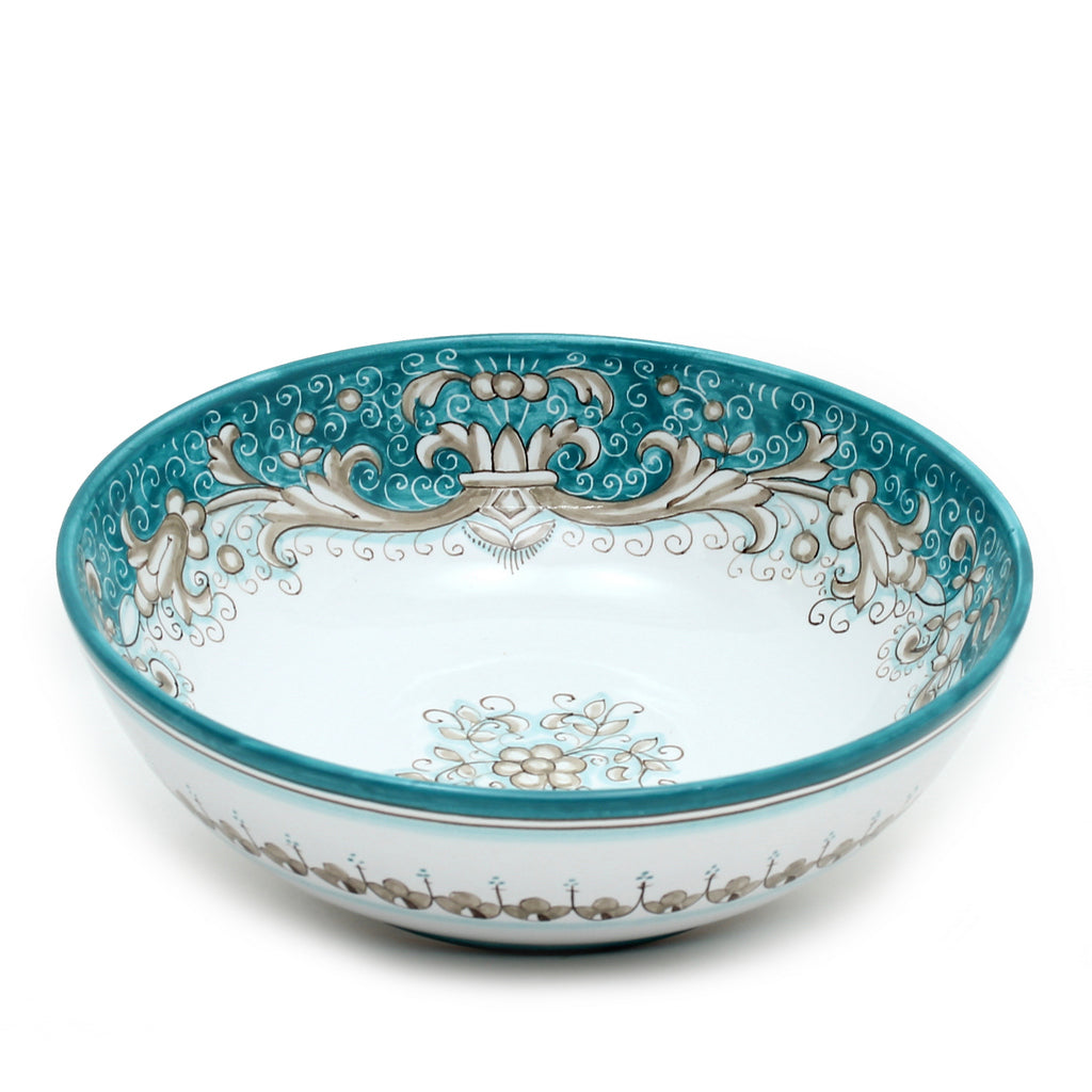 DERUTA COLORI: Serving Pasta/Salad Bowl - AQUA/TEAL - Artistica.com