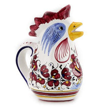 Load image into Gallery viewer, ORVIETO RED ROOSTER: Rooster of Fortune Pitcher (1 Liter 34 Oz 1 Qt) - Artistica.com

