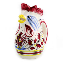 Load image into Gallery viewer, ORVIETO RED ROOSTER: Rooster of Fortune Pitcher (1 Liter 34 Oz 1 Qt) - Artistica.com
