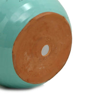 Load image into Gallery viewer, SCAVO Giardini Garden: Round &#39;Rullato&#39; Cachepot/Planter Small  AQUA Tiffany Teal - Artistica.com
