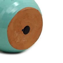 Load image into Gallery viewer, SCAVO Giardini Garden: Round &#39;Rullato&#39; Cachepot/Planter Small  AQUA Tiffany Teal - Artistica.com
