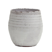 Load image into Gallery viewer, SCAVO Giardini Garden: Round &#39;Rullato&#39; Cachepot/Planter Large WHITE - Artistica.com
