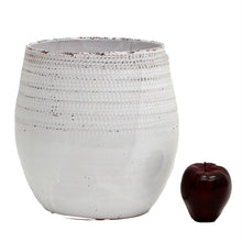 Load image into Gallery viewer, SCAVO Giardini Garden: Round &#39;Rullato&#39; Cachepot/Planter Large WHITE - Artistica.com
