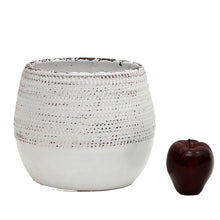 Load image into Gallery viewer, SCAVO Giardini Garden: Round &#39;Rullato&#39; Cachepot/Planter Small WHITE - Artistica.com
