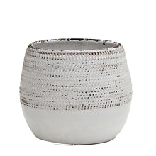 Load image into Gallery viewer, SCAVO Giardini Garden: Round &#39;Rullato&#39; Cachepot/Planter Small WHITE - Artistica.com
