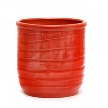 Load image into Gallery viewer, SCAVO Giardini Garden: Modern-Rustic &#39;Rigato&#39; Cachepot/Planter Translucent RED CORAL - Artistica.com
