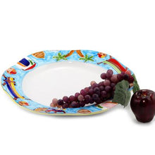 Load image into Gallery viewer, LA MUSA: Hexagonal Serving Charger Porticciolo Harbor Fisherman Boat
