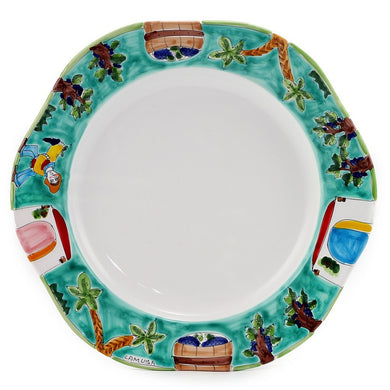 LA MUSA: Hexagonal Serving Charger Sicilian Grape Harvest