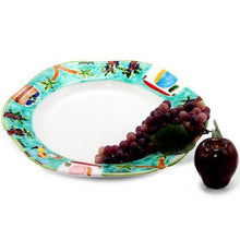 Load image into Gallery viewer, LA MUSA: Hexagonal Serving Charger Sicilian Grape Harvest
