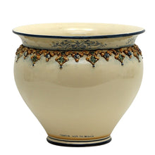 Load image into Gallery viewer, SOFIA TRICOLORE: Round Cachepot/Planter with Bass Relief Decoration - Large (16&quot; Diam.)
