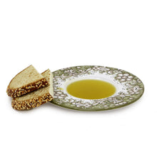 Load image into Gallery viewer, DERUTA COLORI: Olive Oil Fancy Dipping Bowl with large rim SAGE GREEN Color - Artistica.com
