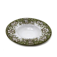 Load image into Gallery viewer, DERUTA COLORI: Olive Oil Fancy Dipping Bowl with large rim SAGE GREEN Color - Artistica.com
