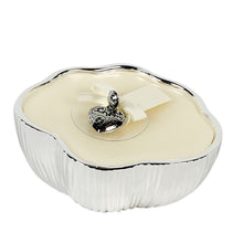 Load image into Gallery viewer, AMORE: Silver plated shaped candle ~ LINFA soothing fresh scent - Artistica.com
