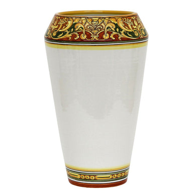DERUTA BELLA: Large Vase/Umbrella Stand - Old Orange Design - (Premium Masterpiece by Francesca Niccacci) - Artistica.com