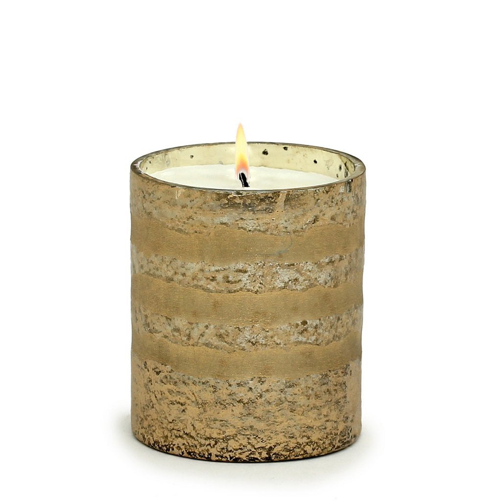 MONDIAL CANDLES: Reese Design Glass Container Candle Bronze/Gold